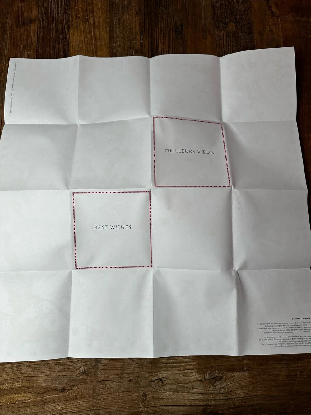 Hermes Red White and Navy Decorative Party Card Set with Envelope